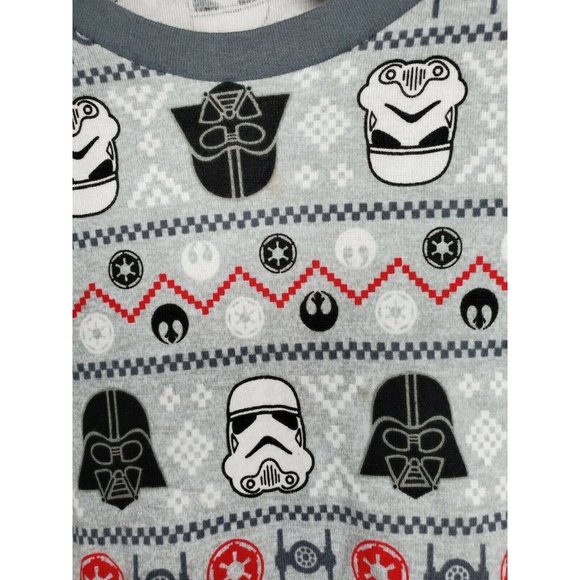 Star Wars Darth Vader Storm Trooper XL Gray Cotton Crew Neck Pajama Top - Picture 2 of 7
